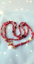 Load image into Gallery viewer, Fire  crystals and garnet gemstones waist beads
