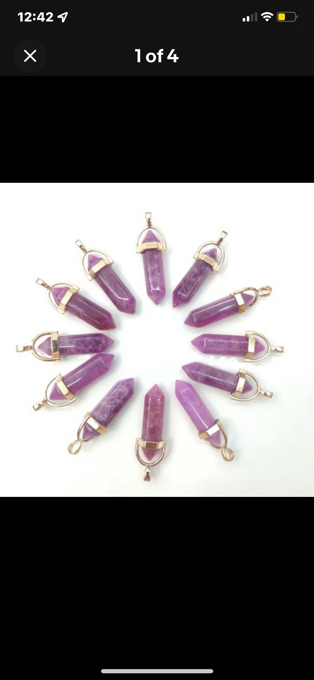 1pc Natural Purple Lepidolite Stone Hexagonal Column Pendant Jewelry