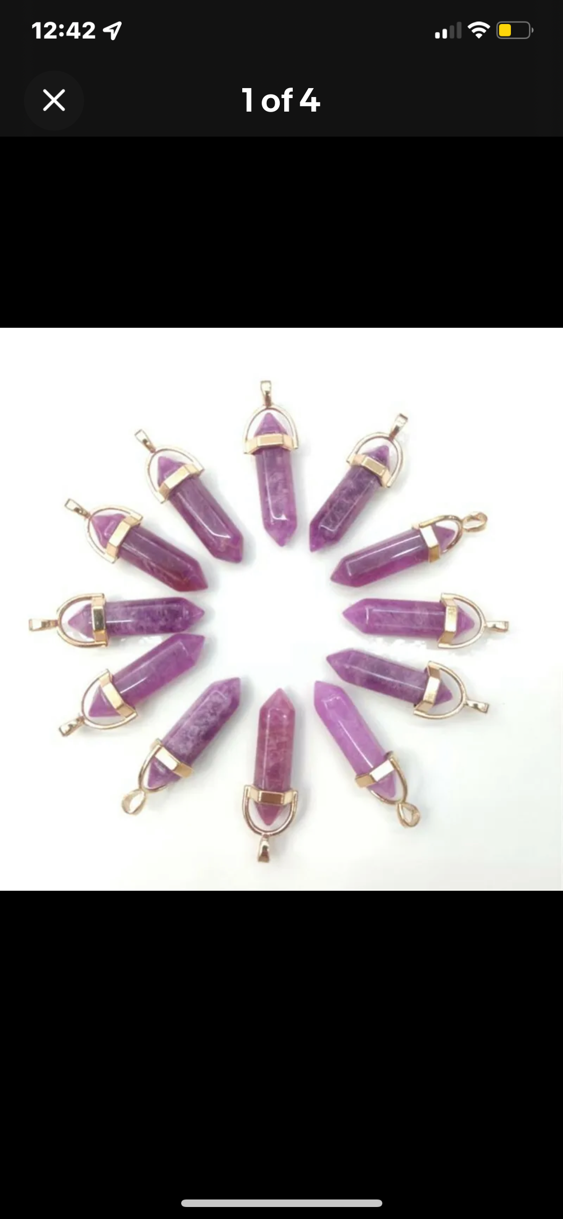 1pc Natural Purple Lepidolite Stone Hexagonal Column Pendant Jewelry