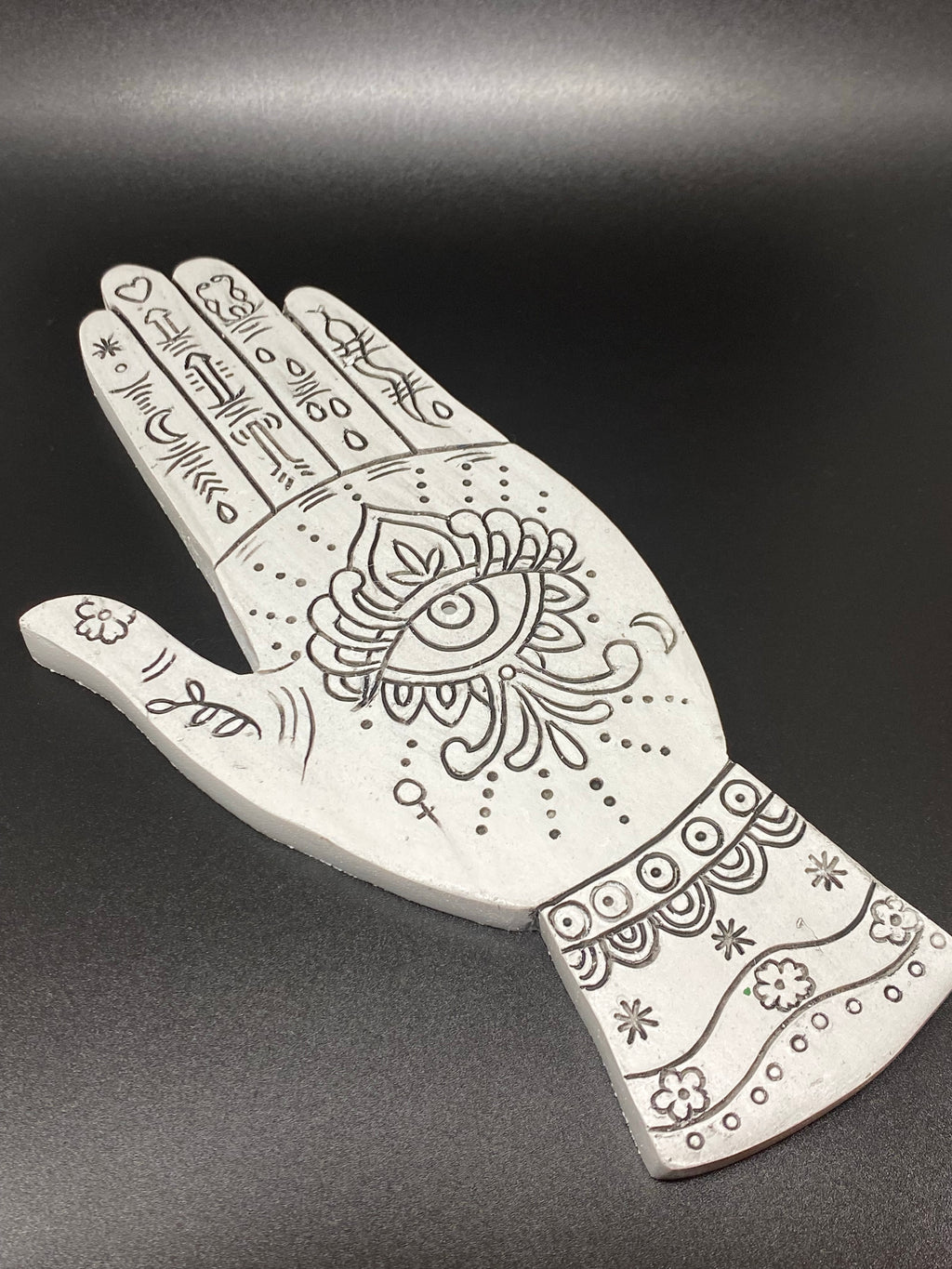 Hamsa hand palm incense burner 7.6inch heavy Solid