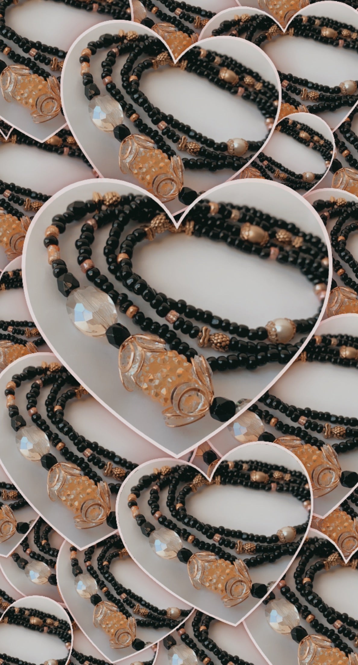 Golden moon waist beads