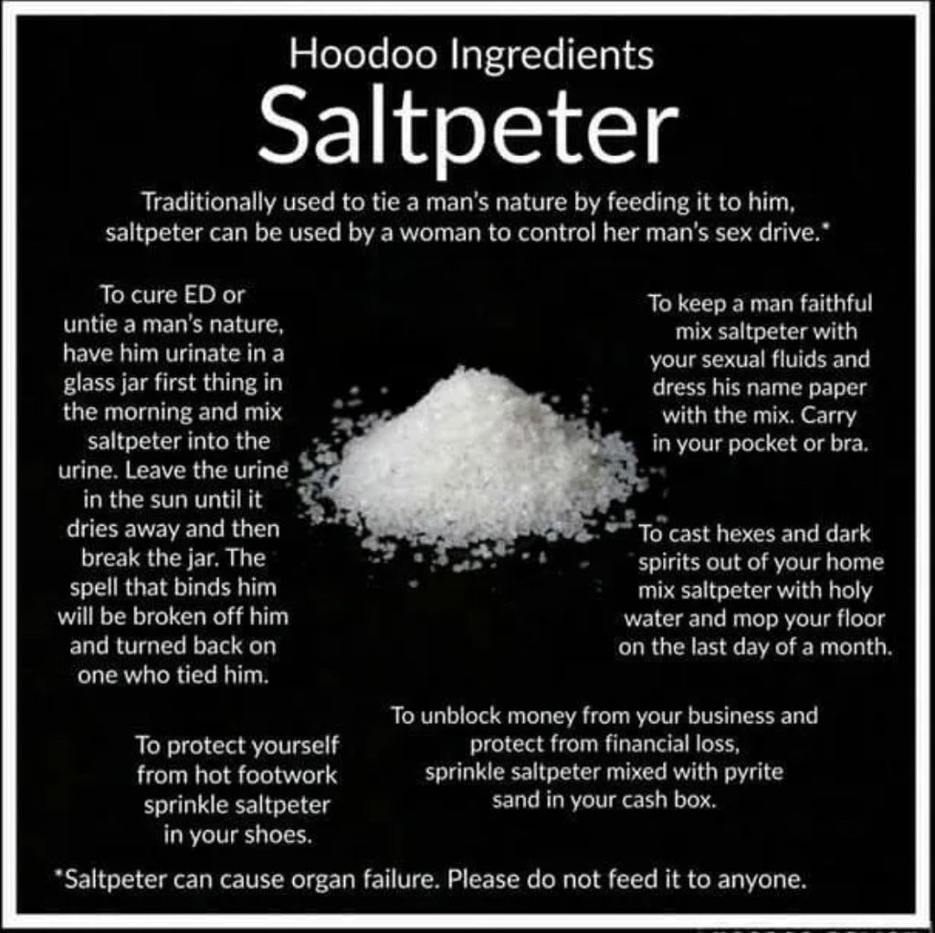 Witches Saltpeter: Spell Casting, Ritual, Santeria, Hoodoo, Voodoo,