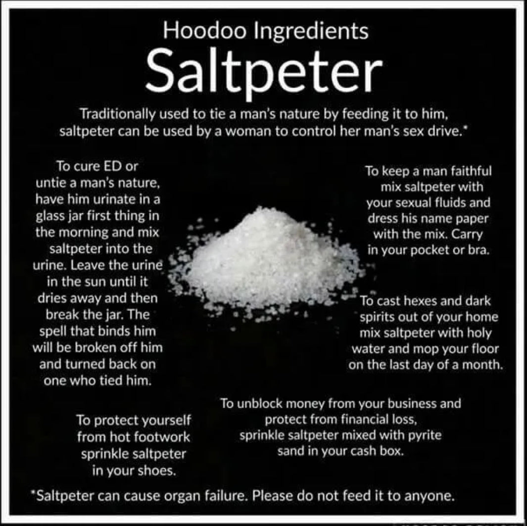 Witches Saltpeter: Spell Casting, Ritual, Santeria, Hoodoo, Voodoo,