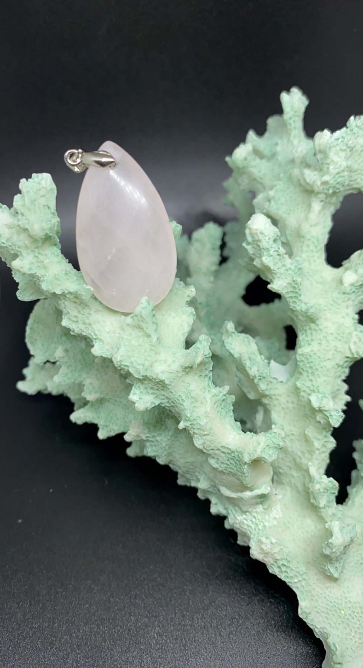 Rose Quartz Gemstone Pendant Chakra Reiki