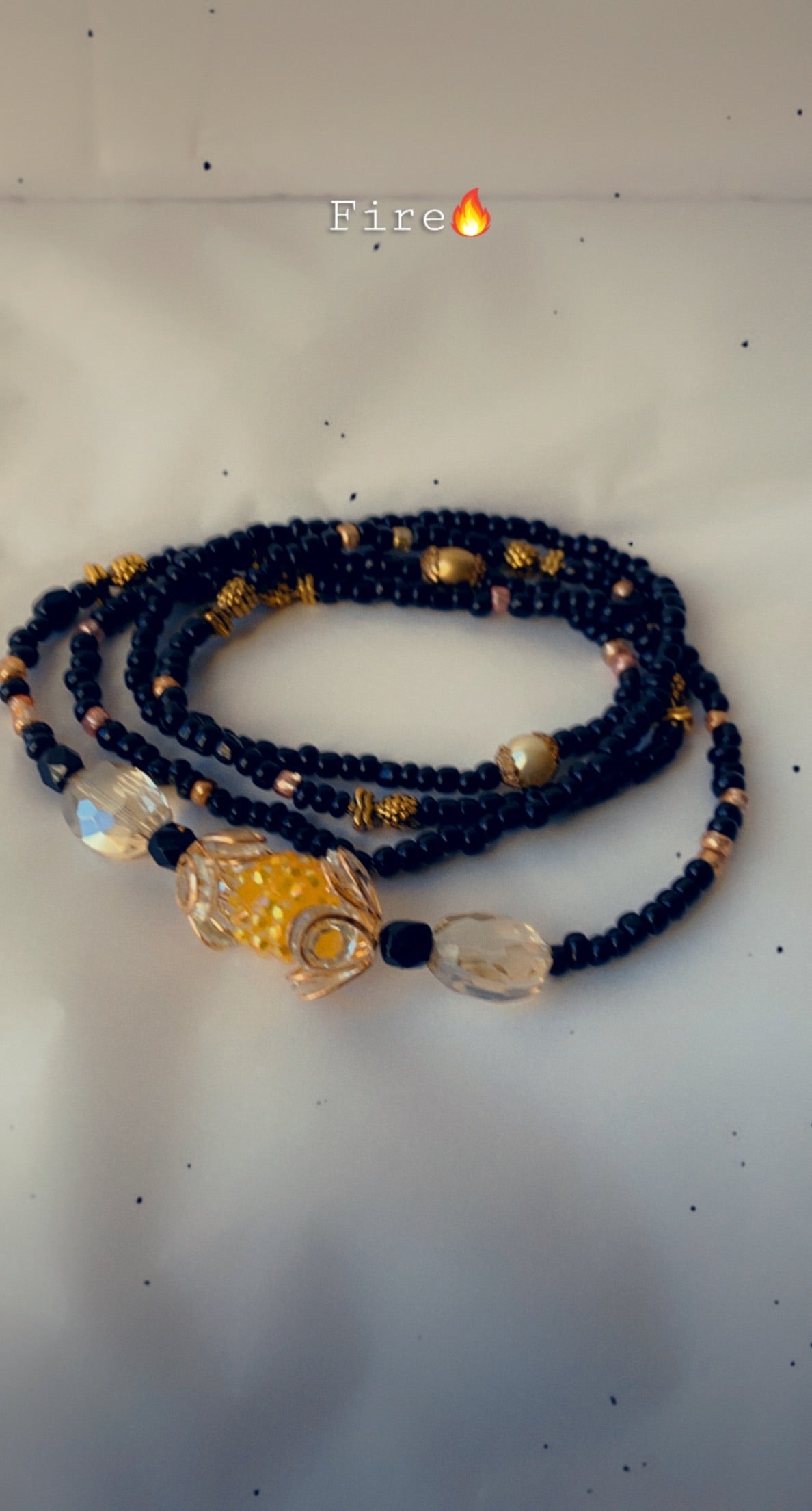 Golden moon waist beads