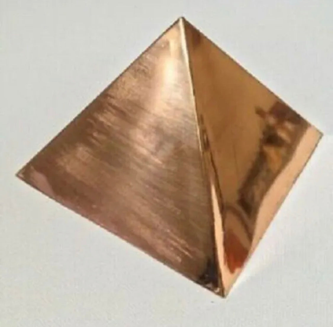 Plain Copper Pyramid Vastu Shastra Remedies For health,happiness,Prosperity 3.5"