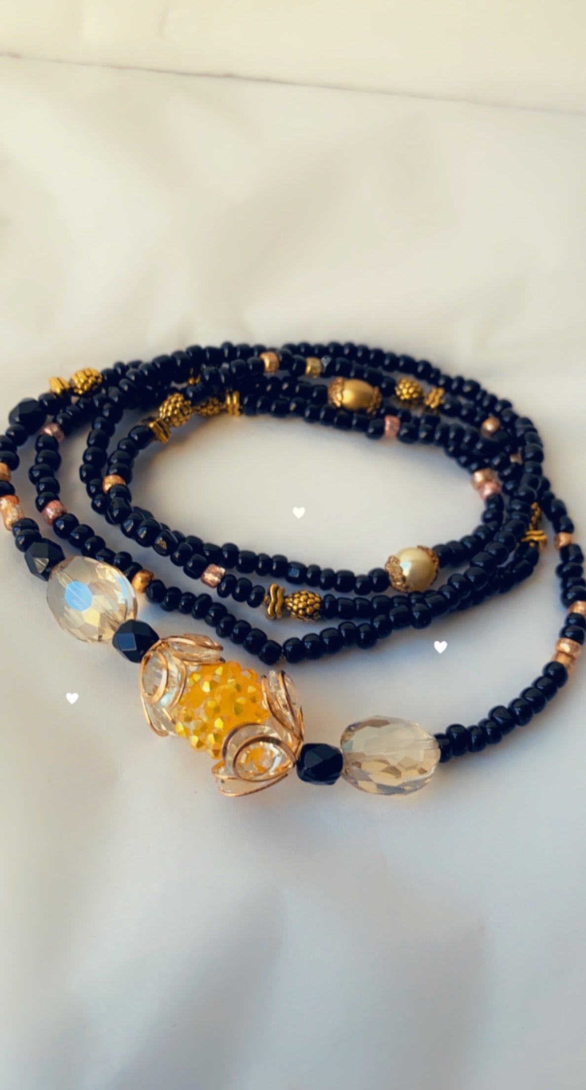 Golden moon waist beads